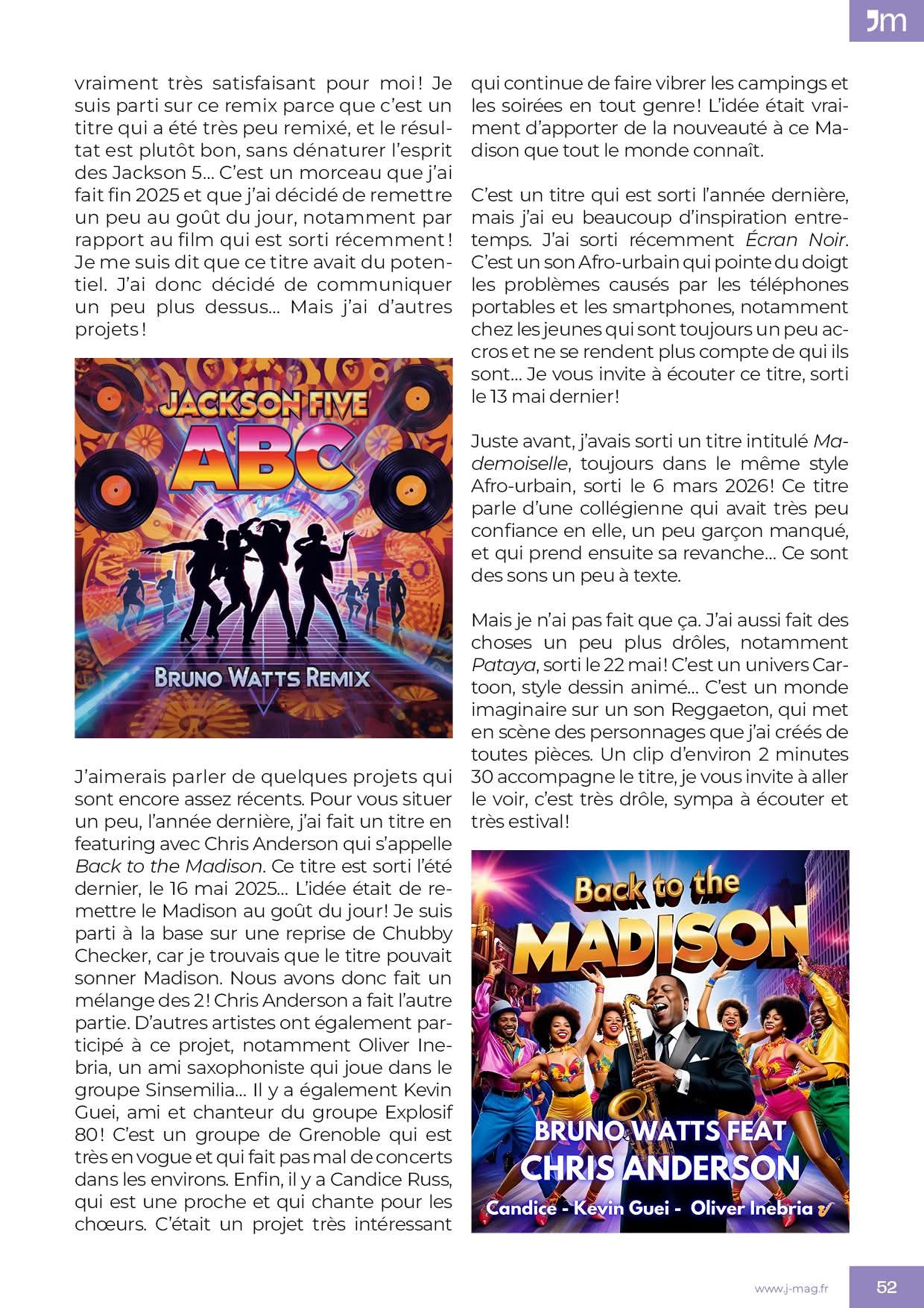 Article presse Bruno Watts J'media J'mag 2