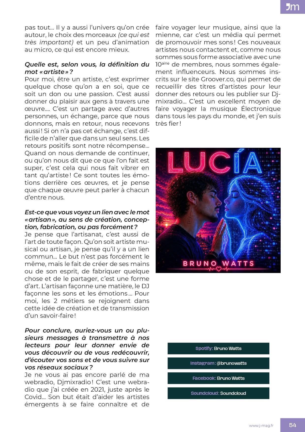 Article presse Bruno Watts J'media J'mag 4